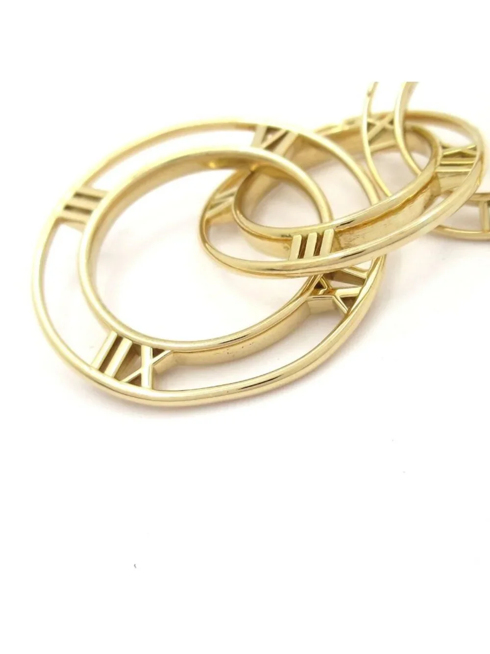 Tiffany & Co Earrings Atlas Triple Drop 18k Yellow Gold